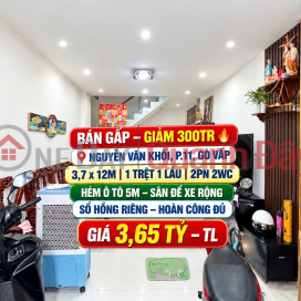 House for sale in a 5m wide alley off Nguyen Van Khoi Street, Go Vap District, 45m2, only 3.65 billion VND. _0