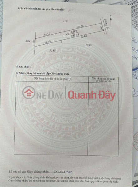HOT HOT – OWNER NEEDS TO SELL LAND IN A PRIME LOCATION in Binh Luong Hamlet, Chau Thanh Commune, Tay Ninh Province Sales Listings