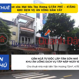 House for rent on Tan Huong street frontage, 72m², 4 FLOORS - BUSY FOOD SERVICE AREA _0
