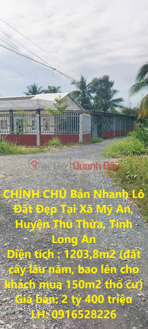 OWNER Quickly Sells Beautiful Land Plot In My An Commune, Thu Thua District, Long An Province _0