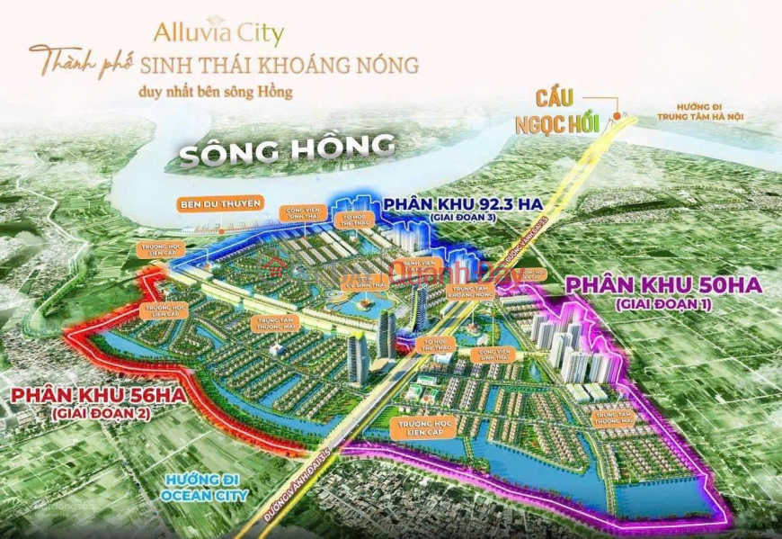 ALUVIA HOT SPRING APARTMENT FOR SALE IN XUAN CAU, VAN GIANG, HUNG YEN, APARTMENT WITH RED RIVER VIEW. CONTACT: 093.198.2626 Vietnam Sales | đ 2.5 Billion