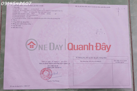 Bán đất sẵn nhà cấp 4 mặt tiền đường bê tông tại Trường Thành, Cần Thơ, DT 700m2, giá TL _0