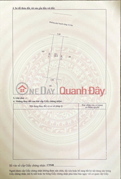 đ 1.68 Billion Land for sale in Cau Truc residential area 105m2 - Opposite the park - Prime location - High potential for price increase