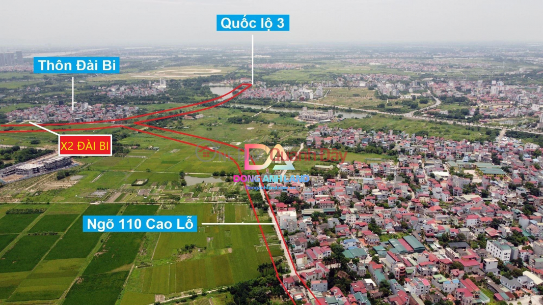 Land sale at auction of X2 Dai Bi village, Uy No commune, Dong Anh district, Hanoi city. Sales Listings