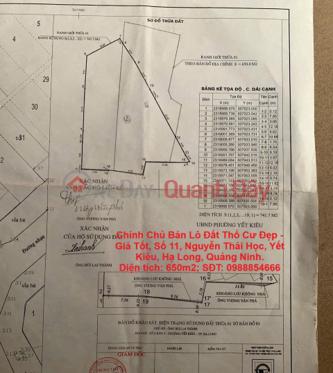 Owner Sells Beautiful Residential Land Plot - Good Price, No. 11, Nguyen Thai Hoc, Yet Kieu, Ha Long, Quang Ninh. _0