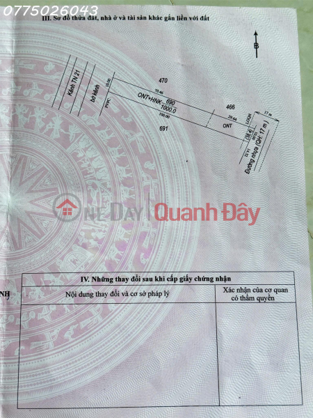 Owner needs to sell a beautiful plot of land in Cau Truong Hamlet, Hao Duoc Commune, area 1,000m2, price 900 million VND. Sales Listings