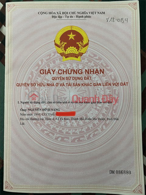 ĐẤT ĐẸP - GIÁ TỐT - Cần Bán Nhanh Lô Đất Vị Trí Đắc Địa Tại Xã Eakao Thành phố Buôn Ma Thuột _0