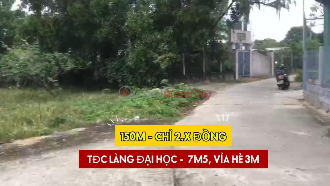 Resettlement land in Da Nang University Village - 150m² (5x30) - Only 2.9 billion VND - Plot with 2 street frontages Sales Listings