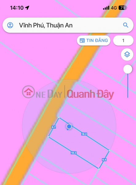 Property Search Vietnam | OneDay | Nhà ở Niêm yết bán | Lô đất đường Vĩnh Phú 38 chỉ 3 tỷ/117m2, sổng riêng