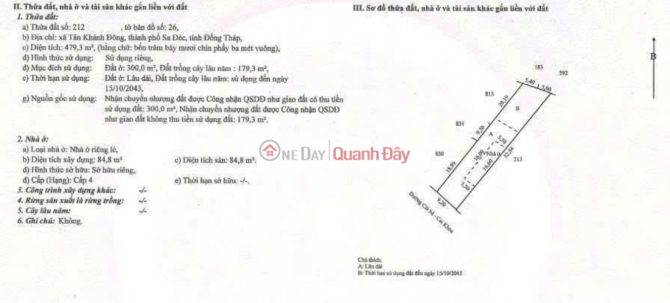 Property Search Vietnam | OneDay | Nhà ở, Niêm yết bán | CHÍNH CHỦ - BÁN NHÀ ĐẤT SỔ HỒNG RIÊNG – Tân Khánh Đông, TP Sa Đéc, Tỉnh Đồng Tháp