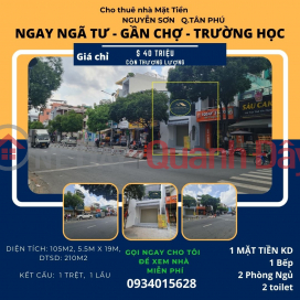 Cho thuê nhà mặt tiền Nguyễn Sơn 105m2, 1Lầu, NGAY NGÃ TƯ _0