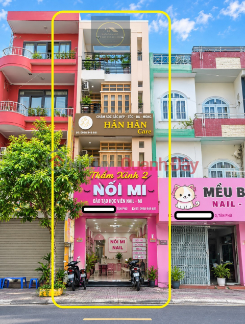 House for rent on Tan Son Nhi street, 68m², 4 floors, 29 million VND - near intersection and apartment building. _0