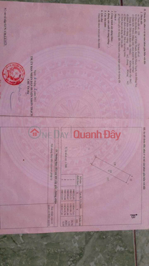 GOOD LOCATION - GOOD PRICE - Owner Needs to Sell Land in Vinh Thanh, Nhon Trach, Dong Nai _0