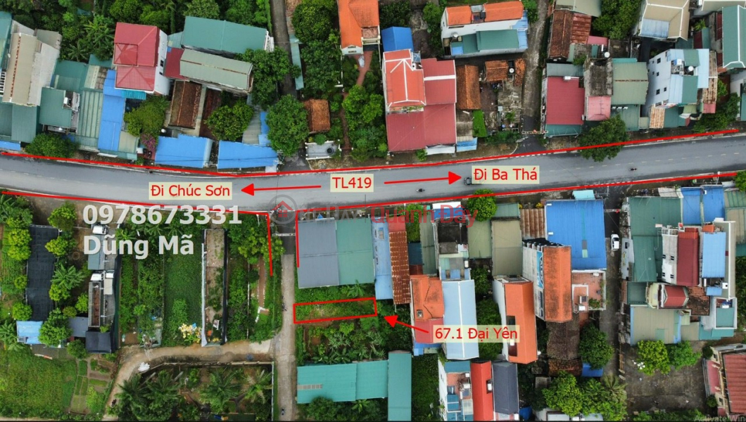 OWNER SELLS 67.1M LOT OF LAND AT TL 419 DAI YEN-CHUONG MY Vietnam, Sales | đ 2.9 Billion