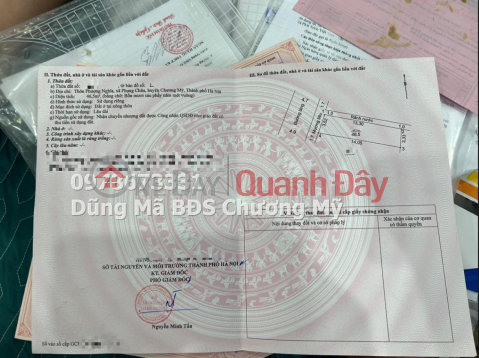 PRICE ONLY 2TY1 TO OWN A LOT OF LAND IN PHUNG CHAU-CHUONG MY ACROSS HA DONG DISTRICT _0