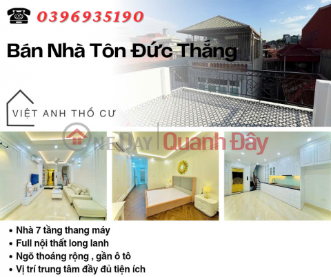 House for sale on Ton Duc Thang Street, 7 floors, airy alley, near cars, price: 13.7 billion, contact: 0396935190. _0