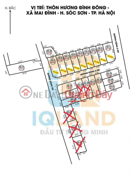 đ 800 Million, Deeply discounted Huong Dinh - Soc Son lot, Noi Bai Industrial Park door for early buyers. Contact 0981568317