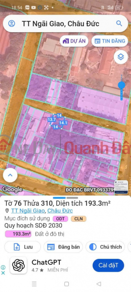 ĐẤT SIÊU ĐẸP – GIÁ TỐT- CHÍNH CHỦ BÁN LÔ ĐẤT TẠI TT Ngãi Giao, Châu Đức Bà Rịa Vũng Tàu | Việt Nam Bán | đ 4 tỷ