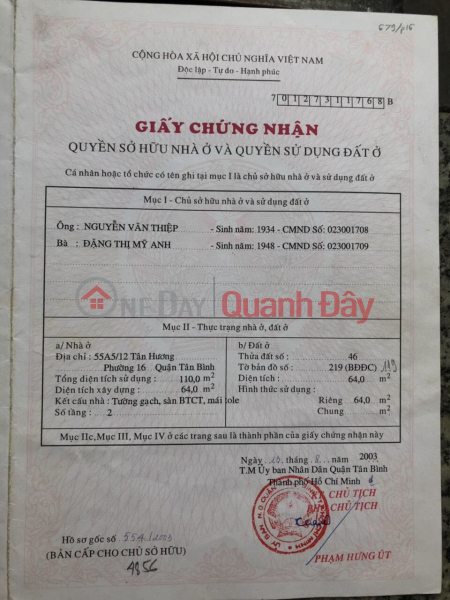  Làm ơn chọn, Nhà ở Niêm yết bán | ₫ 9,9 tỷ