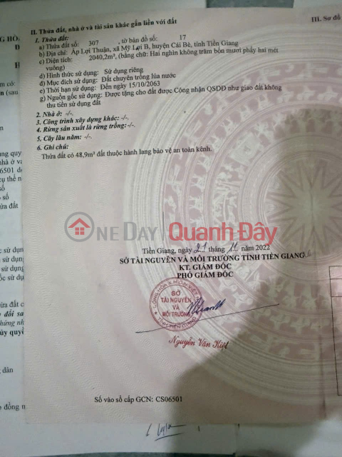 ĐẦU TƯ LÀ SINH LỜI - Cần Bán Đất Vườn Sầu Riêng GIÁ NGỘP - Xã Mỹ Lợi B, Cái Bè, Tiền Giang _0