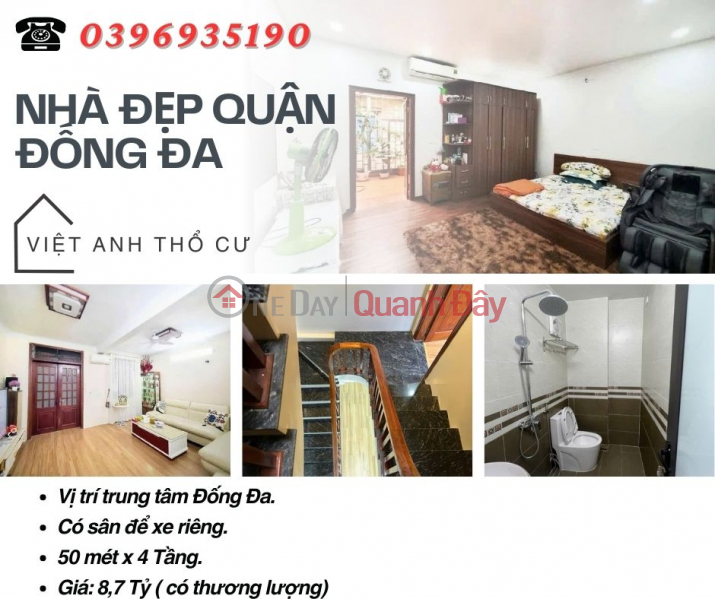 Bán nhà Hào Nam Đống Đa, Có Sân Để Xe, Lõi Đống Đa, 50mx4T, Giá: 8,7 Tỷ, Lh: 0396935190. Niêm yết bán