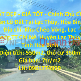 BEAUTIFUL LAND - GOOD PRICE - Owner For Sale Land Lot In Lac Thuy, Hoa Binh _0