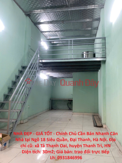 NHÀ ĐẸP - GIÁ TỐT - Chính Chủ Cần Bán Nhanh Căn Nhà tại xã Đại Thanh Hà Nội _0