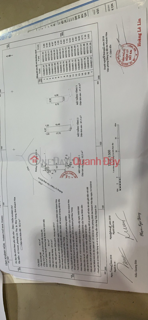 NHA TRANG. NHÀ YERSIN NẰM NGAY NGÃ 5. DT 92.2M2. GIA 18 TỶ _0