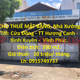 PLACE, Factory FOR RENT AT: Cua Dong - Huong Canh Town - Binh Xuyen - Vinh Phuc. _0