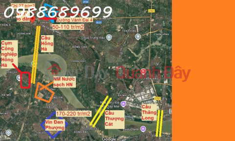 Vành Đai 4, cầu Hồng Hà - 139.8m2 full thổ cư, ôtô ngõ thông _0