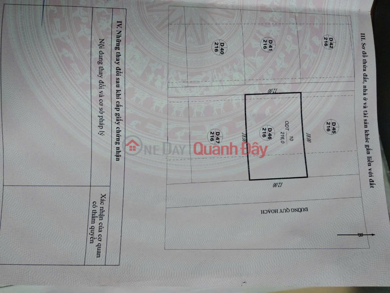 Owner needs to sell a 216m² villa plot with a 12m frontage in the heart of Bai Chay, Quang Ninh. Sales Listings