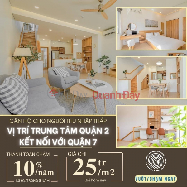 đ 900 triệu | Căn hộ cao cấp ngay trung tâm quận 2