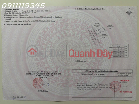 Cần tiền bán nhanh lô đất 2 mặt tiền Tắc Cầu, Bình An, DT 113.5 m2, giá 800 triệu _0