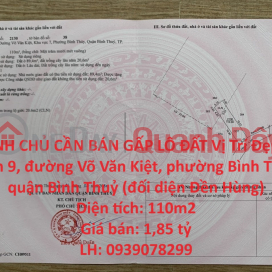 OWNER NEEDS TO SELL LAND LOT URGENTLY Beautiful Location In Binh Thuy District, Can Tho City _0