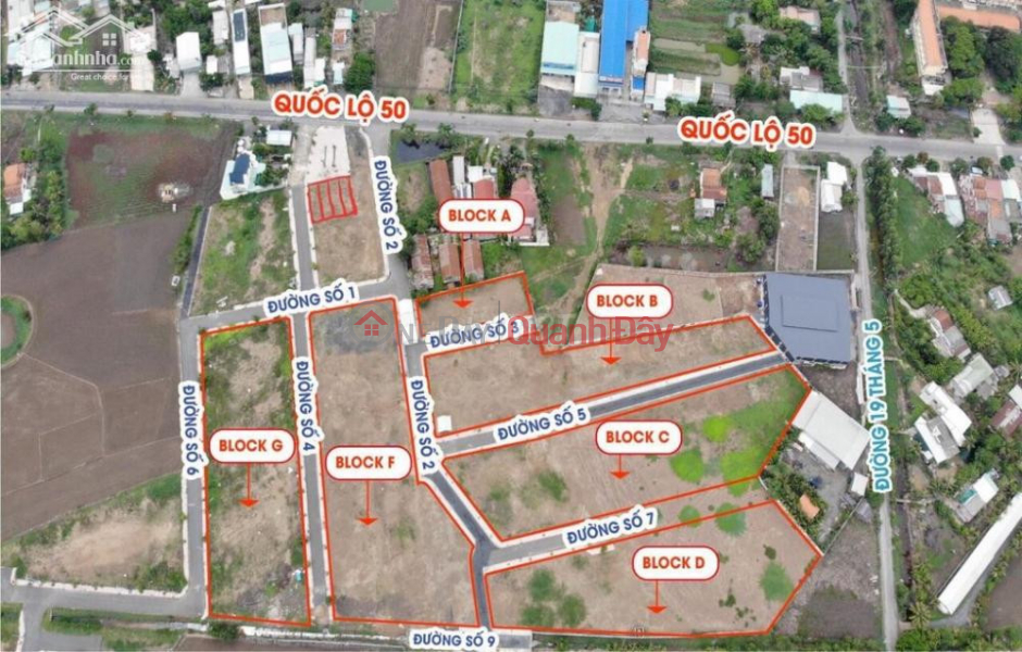 ₫ 18.5 Million | 96 m2 full residential area Highway 50 Saigon Center Gate, Can Duoc Long An.