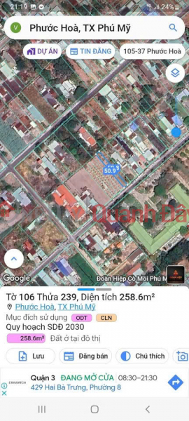 Property Search Vietnam | OneDay | Residential, Sales Listings | Land lot for sale Lam Son, Phuoc Hoa, Phu My Town, Ba Ria - Vung Tau Province