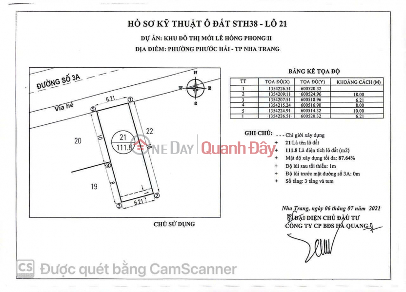 Chính chủ cần bán lô đất kề góc đẹp đối diện công viên lớn thuộc Khu đô thị Hà Quang 2 Niêm yết bán
