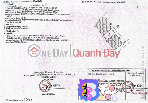 OWNER NEEDS TO SELL 40 METERS SQUARE IN LOI VILLAGE - DANG XA, PRICE ONLY 3.45 BILLION, CONTACT 0985865658 _0