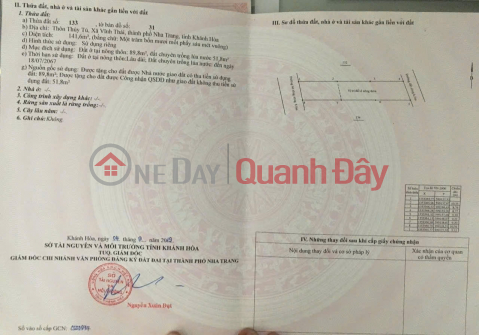 Bán đất mặt tiền đường số 4 Vĩnh Thái, Nam Nha Trang (Cạnh bên KĐT Mỹ Gia) _0