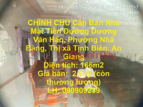 OWNERS Need to Sell House Front of Duong Van Hao Street, Nha Bang Ward, Tinh Bien Town, An Giang _0