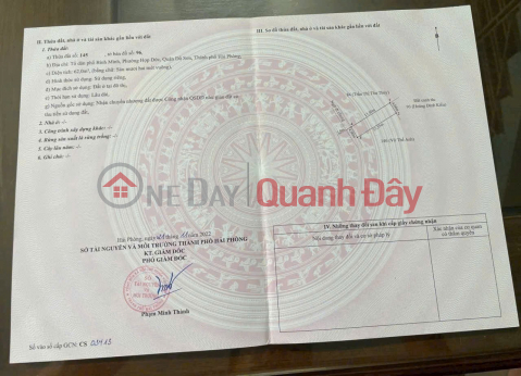 BÁN LÔ ĐẤT TUYẾN 2 BÌNH MINH – NAM ĐỒ SƠN, GIÁ CHỈ 6XX TRIỆU ZALO 0567 222 555 _0