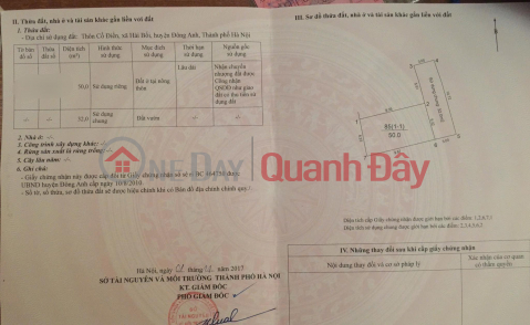 BÁN ĐẤT CỔ ĐIỂN HẢI BỐI – ĐÔNG ANH – GẦN CẦU THĂNG LONG – Ô TÔ VÀO ĐẤT – 50M – GIÁ HƠN 5 TỶ _0