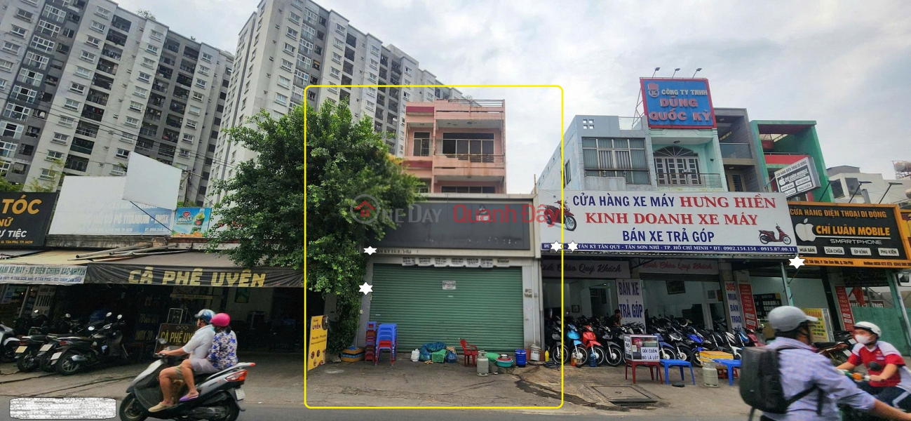 Property Search Vietnam | OneDay | Residential Rental Listings, House for rent on Tan Ky Tan Quy street, Tan Phu district, 120m², 3 floors, 35 million VND - next to apartment building.