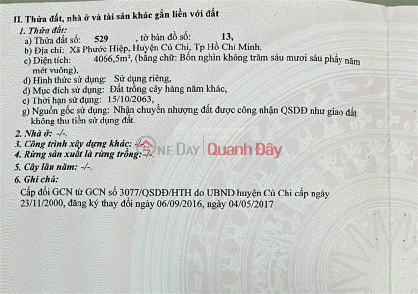 ĐẤT ĐẸP - GIÁ SIÊU TỐT - CHÍNH CHỦ Cần Bán Nhanh Lô Đất Vị Trí Tại Huyện Củ Chi, TP HCM Việt Nam | Bán, đ 25 tỷ