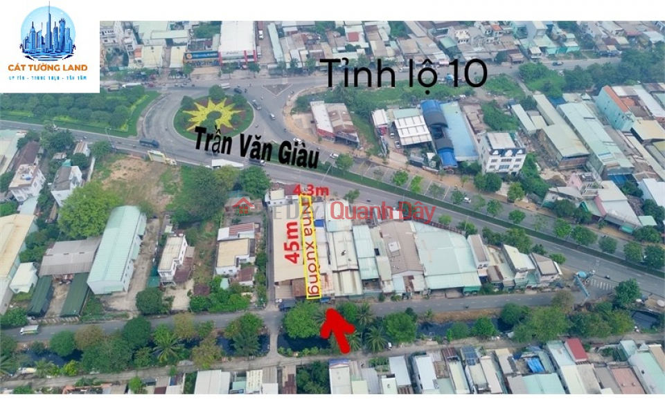 Bán Xưởng 200m2 mặt tiền Trần Văn Giàu – Ngay Vòng Xoay Tỉnh Lộ 10 – Chỉ 6.5 tỷ TL Niêm yết bán