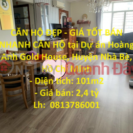 BEAUTIFUL APARTMENT - GOOD PRICE QUICK SELLING APARTMENT in Phuoc Kien Commune, Nha Be District - HCM _0
