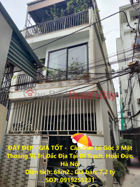 BEAUTIFUL LAND - GOOD PRICE - Need to Sell Corner Lot with 3 Open Sides, Prime Location in Di Trach, Hoai Duc, Hanoi Sales Listings