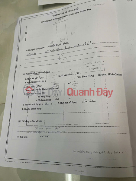 HOUSE FOR SALE BY OWNER - GOOD PRICE - Located in Binh Hung Commune, Binh Chanh District, Ho Chi Minh City Sales Listings