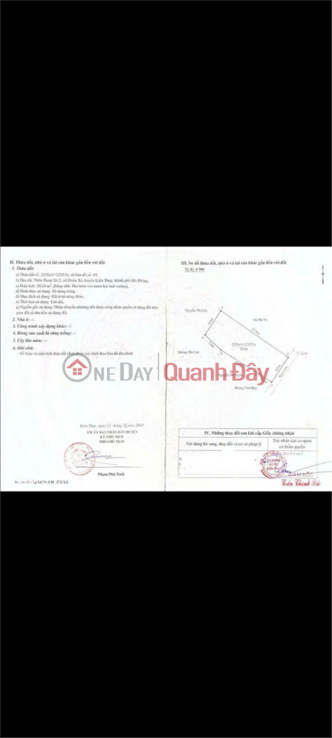 ĐẤT ĐẸP – GIÁ TỐT - CẦN BÁN NHANH LÔ ĐẤT TIỀM NĂNG tại huyện Kiến Thụy tp Hải Phòng _0