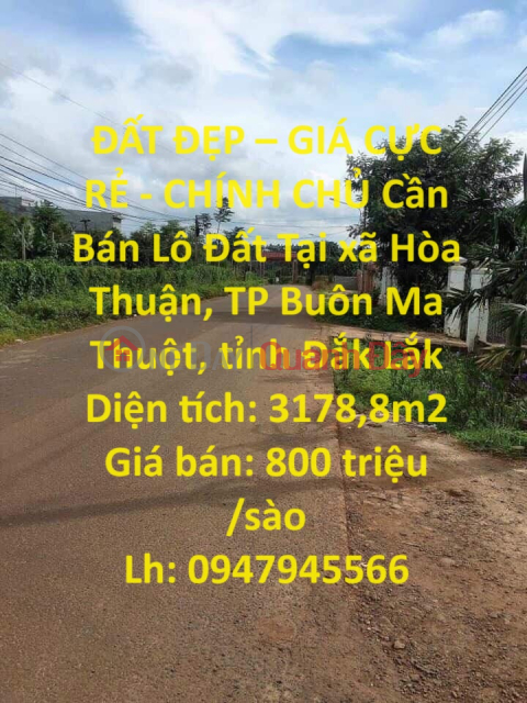 BEAUTIFUL LAND - EXTREMELY CHEAP PRICE - OWNER Land Lot for Sale in Hoa Thuan, Dat Ly _0
